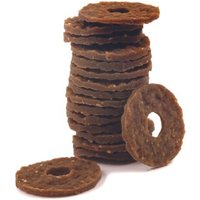 PetSafe Snackring-Spielzeuge Kauringe aus Rohhaut für Hunde - 16 STÜCK braun L von PetSafe