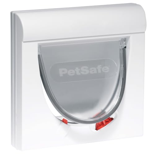 PetSafe Staywell Magnetische Katzenklappe Klassik mit 4 Verschlussoptionen, Für Katzen bis zu 7 kg geeignet, Weiß von PetSafe
