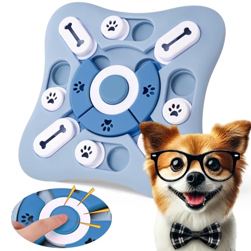 PetSetGo Interaktives Hunde-Puzzle-Spielzeug, Leckerli-Dosierung, Futter-Puzzle für kleine, mittelgroße und große Hunde, langlebig, rutschfest, langsamer Feeder für geistige Stimulation und Langeweile PetSetGo Interaktives Hunde-Puzzle-Spielzeug, Leckerli-Dosierung, Futter-Puzzle für kleine, mittelgroße und große Hunde, langlebig, rutschfest, langsamer Feeder für geistige Stimulation und Langeweile von PetSetGo