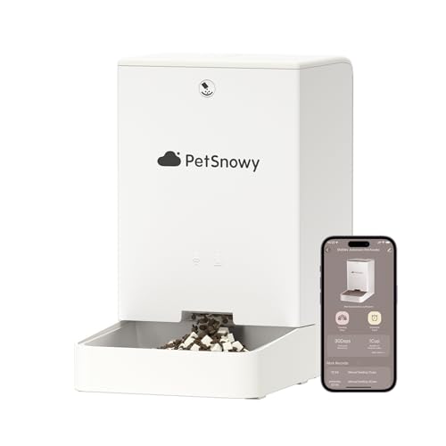 PetSnowy 4L Automatischer Futterspender für Katze und Hund, WiFi Katzenfutterspender mit APP-Steuerung, Duale Stromversorgung, 3 Frische-Lock,1–10 Mahlzeiten/Tag Creamweiß PetSnowy 4L Automatischer Futterspender für Katze und Hund, WiFi Katzenfutterspender mit APP-Steuerung, Duale Stromversorgung, 3 Frische-Lock,1–10 Mahlzeiten/Tag Creamweiß von PetSnowy