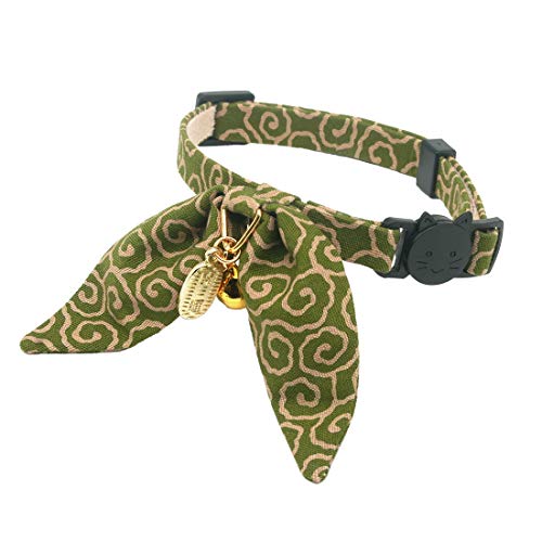 PetSoKoo Einzigartiges Katzenhalsband mit Hasenohren und Fliege, traditionelles Japanisches Glücksbringer, mit goldfarbenem Glöckchen, Sicherheitsverschluss, leicht, weich, langlebig PetSoKoo Einzigartiges Katzenhalsband mit Hasenohren und Fliege, traditionelles Japanisches Glücksbringer, mit goldfarbenem Glöckchen, Sicherheitsverschluss, leicht, weich, langlebig von PetSoKoo