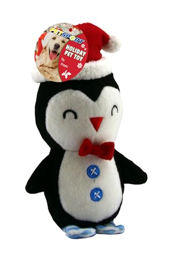 PetSport Pinguin-Urlaubs-Plüschtier für die Weihnachtszeit | interner Quietscher im Lieferumfang enthalten | ultraweiches Plüschtier perfekt zum Kauen und Kuscheln | 19,1 cm PetSport Pinguin-Urlaubs-Plüschtier für die Weihnachtszeit | interner Quietscher im Lieferumfang enthalten | ultraweiches Plüschtier perfekt zum Kauen und Kuscheln | 19,1 cm von PetSport