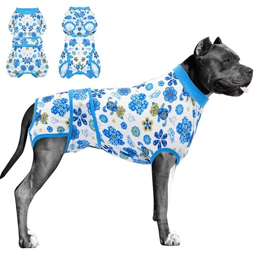 PetWarm Hunde-Operationsanzug, nach Operationen, Einteiler für Hunde, Baumwolle, schützt den Bauch, nach Operationen, Einteiler für Hunde, professionelles Haustier-Erholungs-Shirt, Größe XXL von PetWarm