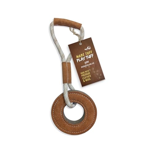 PetYupp Ring Leder Kauspielzeug für Hunde Extra Dicke Wolle Genäht Echtleder Hundespielzeug für Kleine Mittlere Große Hunde Langlebig Sicher Kauspielzeug für Welpen PetYupp Ring Leder Kauspielzeug für Hunde Extra Dicke Wolle Genäht Echtleder Hundespielzeug für Kleine Mittlere Große Hunde Langlebig Sicher Kauspielzeug für Welpen von PetYupp