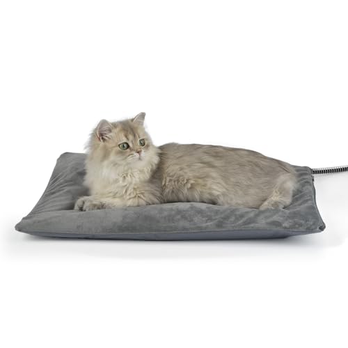 Petace Heizdecke Katze Outdoor, weiches Heizdecke Hund mit Schlauchwickel Kabel, Heizmatte für Katzen und Hunde, 50 x 40 cm, 40 Watt von Petace