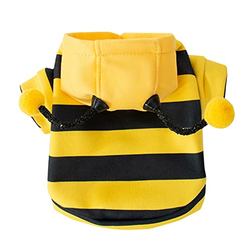 Petalum Katze Hoodie Biene Kapuzenpuoer fun Fleece Sweater Bienenkostüm für Katzen Haustier Kleidung Cosplay für kleine Hunde und Katzen Biene M Petalum Katze Hoodie Biene Kapuzenpuoer fun Fleece Sweater Bienenkostüm für Katzen Haustier Kleidung Cosplay für kleine Hunde und Katzen Biene M von Petalum