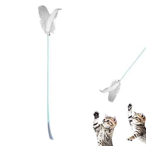 Petalum Katzenspielzeug Feder Kratzspielzeug Katzenangel Katzenfederspielzeug Zauberstab mit Feder Glocken Interaktives Spielzeug Petalum Katzenspielzeug Feder Kratzspielzeug Katzenangel Katzenfederspielzeug Zauberstab mit Feder Glocken Interaktives Spielzeug von Petalum