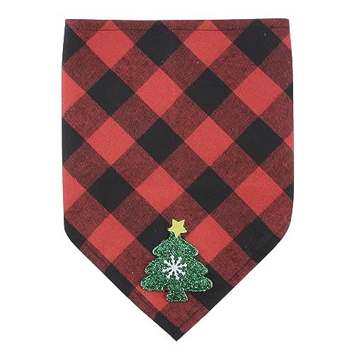 Petalum Weihnachtskostüm für Hunde, Baum, mit Bandana, kreativ, Zubehör, Kleidung, Kostüm, lustig, für Haustiere (Weihnachtsbaum-Lätzchen) von Petalum