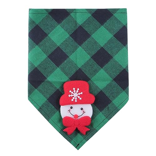 Petalum Weihnachtskostüm für Hunde, Tannenbaum, mit Bandana, kreativ, Zubehör, Kleidung, Kostüm, lustig, für Haustiere (Schneemann-Lätzchen) von Petalum