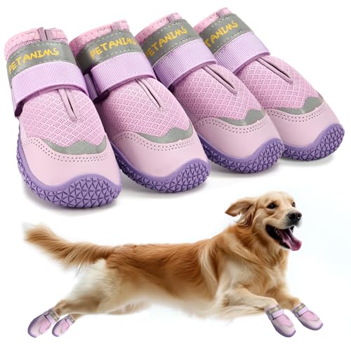 Petanims Hundeschuhe für große Hunde, Hundestiefel und Pfotenschutz für verschneite Wintertage, wasserdicht, rutschfeste Sohle, Größe 39 Petanims Hundeschuhe für große Hunde, Hundestiefel und Pfotenschutz für verschneite Wintertage, wasserdicht, rutschfeste Sohle, Größe 39 von Petanims