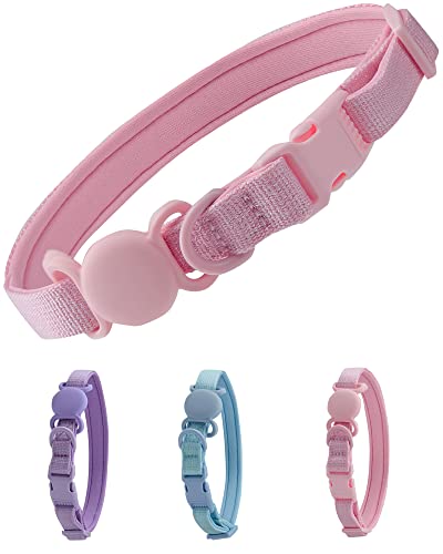 Petank Airtag Hundehalsband für Kleine Mittlere Große Hunde, Weich Gepolsterte Hundehalsbänder mit Silikon Air Tag Gerät, Air Tag Hundehalsband, Mädchen Hundehalsbänder, Rosa Hundehalsband (L, Rosa) Petank Airtag Hundehalsband für Kleine Mittlere Große Hunde, Weich Gepolsterte Hundehalsbänder mit Silikon Air Tag Gerät, Air Tag Hundehalsband, Mädchen Hundehalsbänder, Rosa Hundehalsband (L, Rosa) von Petank