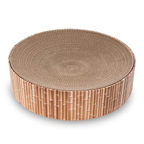 Petaureus Katzenkratzzylinder Kratzbrett mit austauschbarem Inlay Bambus Design Stilvolles Kratzmöbel für Katzen Wendbare Kratzfläche Umweltfreundlich & langlebig Ø 40 cm, H 20 cm Petaureus Katzenkratzzylinder Kratzbrett mit austauschbarem Inlay Bambus Design Stilvolles Kratzmöbel für Katzen Wendbare Kratzfläche Umweltfreundlich & langlebig Ø 40 cm, H 20 cm von Petaureus