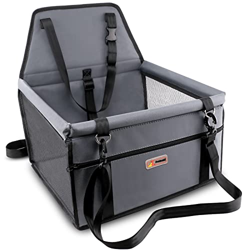 Petbobi Kleiner Hund Autositz, Hund Auto Booster Sitz für Kleine Mittlere Hunde 2.3-6.8 kg, Faltbarer Vordersitz Sicherheit mit stabilem PVC-Rohrrahmen, Atmungsaktives Netzgewebe, Grau Petbobi Kleiner Hund Autositz, Hund Auto Booster Sitz für Kleine Mittlere Hunde 2.3-6.8 kg, Faltbarer Vordersitz Sicherheit mit stabilem PVC-Rohrrahmen, Atmungsaktives Netzgewebe, Grau von Petbobi