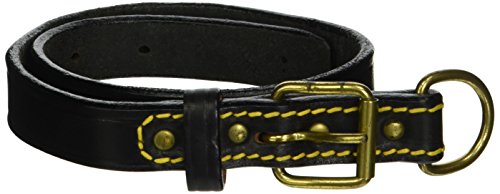 Petego La Cinopelca Klassisches Lederhalsband mit glatter Oberfläche, flach, schwarz, 3,8 cm, passend für 33 bis 40,6 cm Petego La Cinopelca Klassisches Lederhalsband mit glatter Oberfläche, flach, schwarz, 3,8 cm, passend für 33 bis 40,6 cm von Petego