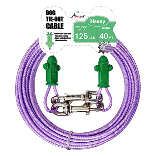 Petest Reflektierendes Kabel mit Crimpabdeckung für schwere Hunde bis zu 56,7 kg, 40 m von Petest