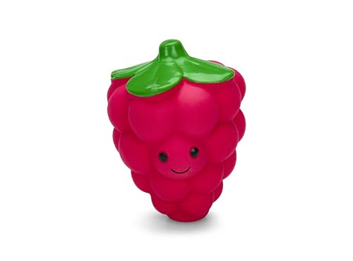 Petface Foodie Faces Latex-Himbeere-Hundespielzeug mit eingebautem Quietscher, klein (1 Stück) von Petface