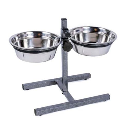 Petface Höhenverstellbarer Doppelnapf aus Edelstahl, 2700 ml Petface Höhenverstellbarer Doppelnapf aus Edelstahl, 2700 ml von Petface