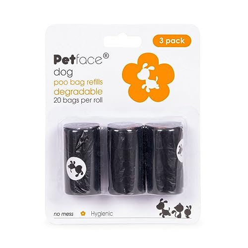 Petface Hundekotbeutel Nachfüllpackungen, 20 Beutel (3 Stück, insgesamt 60 Beutel) Petface Hundekotbeutel Nachfüllpackungen, 20 Beutel (3 Stück, insgesamt 60 Beutel) von Petface