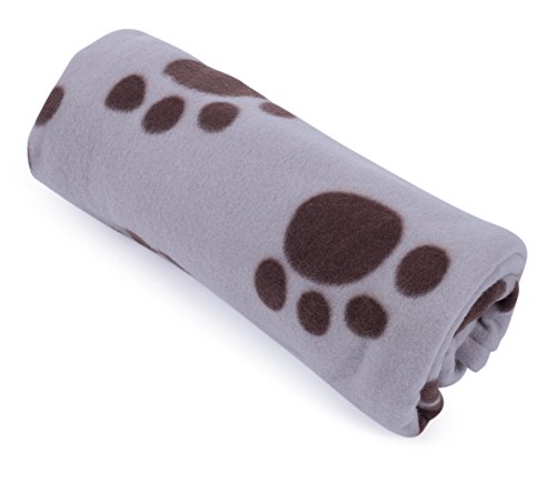 Petface Hundedecke aus weichem Fleece, Pfotenabdrücke, 100 x 70 cm von Petface