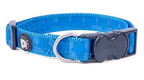 Petface Hundehalsband, Sterndesign Ton-in-Ton, mittelgroß, hellblau von Petface