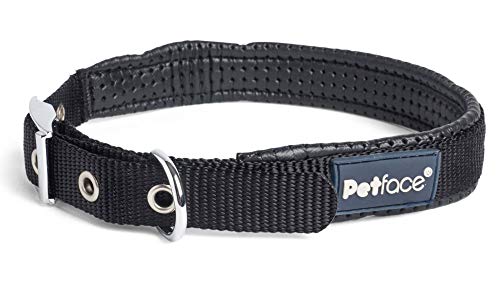 Petface Hundehalsband, wattiert, mittelgroß, schwarz Petface Hundehalsband, wattiert, mittelgroß, schwarz von Petface