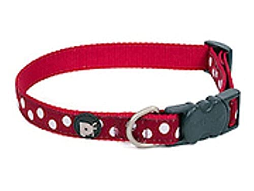 Petface Hundehalsband mit weißen Punkten, klein, kirschrot von Petface