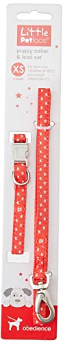 Petface Little Halsband und Leine, XS, grau von Petface