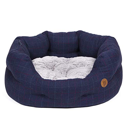 Petface Midnight Tweed Hundebett, oval, Größe S von Petface