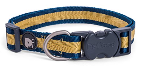 Petface Ocra Stripe Pattern Dog Halsband, groß von Petface