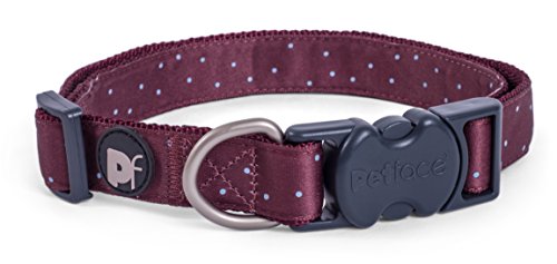 Petface Ox Blood Ditsy Hundehalsband, Größe L von Petface