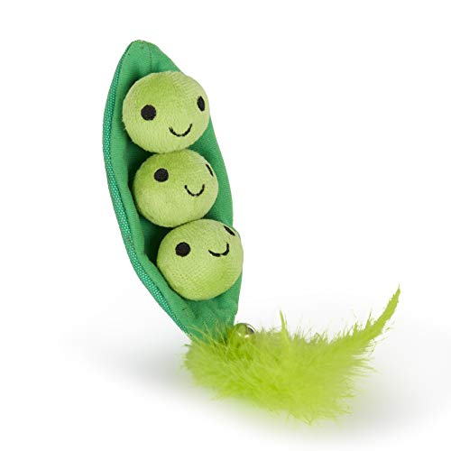 Petface Peas in a Pod Katzenspielzeug mit Feder und Glocke aus Plüsch Petface Peas in a Pod Katzenspielzeug mit Feder und Glocke aus Plüsch von Petface