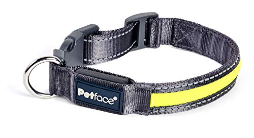 Petface reflektierendes blinkendes Halsband, M, gelb Petface reflektierendes blinkendes Halsband, M, gelb von Petface