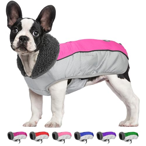 Hund Wintermantel, Ripstop Hundejacke mit Reflektierenden Streifen, Weihnachten Wasserdicht Hundepullover mit Geschirrloch, Warme Haustier Winterweste für Kleine Mittlere Extra Große Hunde (Rosa, M) Hund Wintermantel, Ripstop Hundejacke mit Reflektierenden Streifen, Weihnachten Wasserdicht Hundepullover mit Geschirrloch, Warme Haustier Winterweste für Kleine Mittlere Extra Große Hunde (Rosa, M) von Petglad