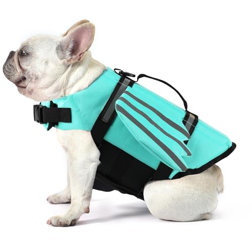 Petglad Hundeschwimmweste, Flügel, Hundeschwimmweste mit Kinnschwimmer, Rettungsgriff für kleine, mittelgroße und große Hunde, verstellbar, hohe Sichtbarkeit, Schwimmweste für Haustiere, zum Petglad Hundeschwimmweste, Flügel, Hundeschwimmweste mit Kinnschwimmer, Rettungsgriff für kleine, mittelgroße und große Hunde, verstellbar, hohe Sichtbarkeit, Schwimmweste für Haustiere, zum von Petglad