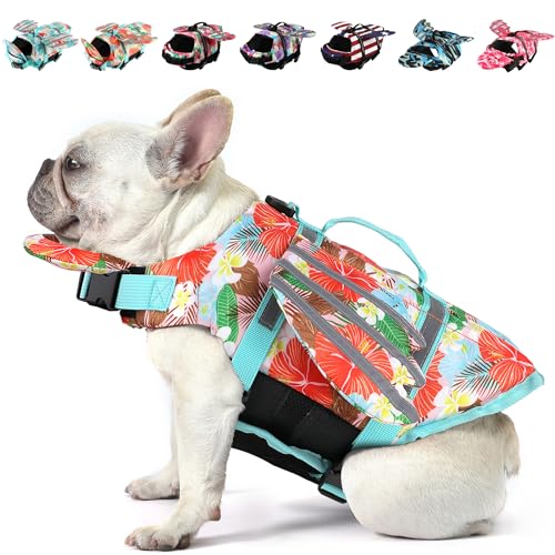 Petglad Hundeschwimmweste mit Kinnschwimmer, Flügel-Design, Hundeschwimmweste mit Reflektierendem & Rettungsgriff, Verstellbarer Welpen-Schwimmmantel für kleine, Bootfahren, Surfen Petglad Hundeschwimmweste mit Kinnschwimmer, Flügel-Design, Hundeschwimmweste mit Reflektierendem & Rettungsgriff, Verstellbarer Welpen-Schwimmmantel für kleine, Bootfahren, Surfen von Petglad