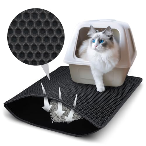 Katzenklo Matte, 50x40 cm Katzenstreu Matte, Doppelte Schichte Non-Slip wasserdichte Entwurf Katzenmatte Katzenklo, Bienenwabe Matte Katzentoilette, Cat Litter Mat Streu Kontrolle Katzenklo Matte, 50x40 cm Katzenstreu Matte, Doppelte Schichte Non-Slip wasserdichte Entwurf Katzenmatte Katzenklo, Bienenwabe Matte Katzentoilette, Cat Litter Mat Streu Kontrolle von Petgulu