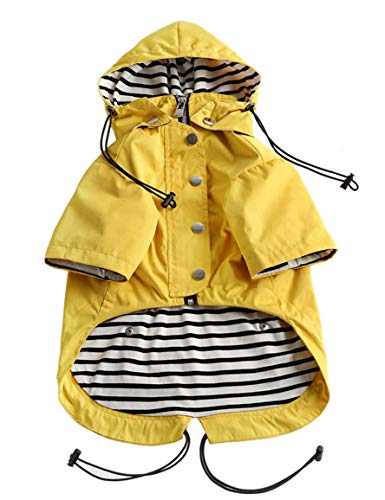 Pethiy Premium Hunde Regenmantel,Regenjacken für Hunde,wasserdicht Hundemantel mit Reißverschluss,Hund Regendicht Hoodies mit reflektierenden Knöpfen und Taschen,mit abnehmbare Kapuze-Gelb-S Pethiy Premium Hunde Regenmantel,Regenjacken für Hunde,wasserdicht Hundemantel mit Reißverschluss,Hund Regendicht Hoodies mit reflektierenden Knöpfen und Taschen,mit abnehmbare Kapuze-Gelb-S von Pethiy