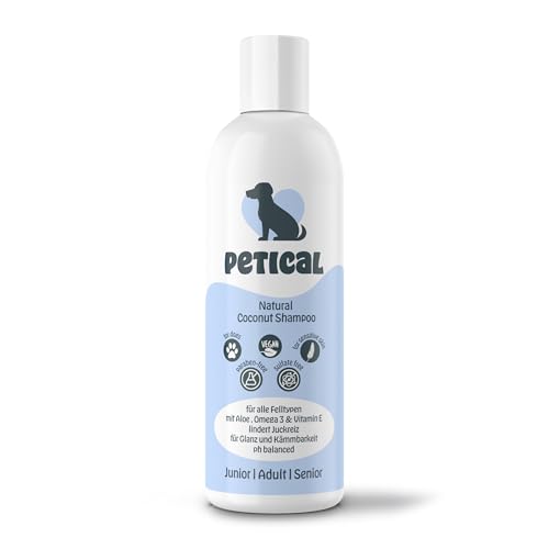 PETICAL Coconut Hundeshampoo I 100% vegan & ph-neutral, für alle Hunde & Fellarten, mit Aloe-Vera Omega 3 & Vitamin-E, gegen Juckreiz & Geruch, sanfte Welpen Hund Fellpflege Schampoo Hundeshampoos PETICAL Coconut Hundeshampoo I 100% vegan & ph-neutral, für alle Hunde & Fellarten, mit Aloe-Vera Omega 3 & Vitamin-E, gegen Juckreiz & Geruch, sanfte Welpen Hund Fellpflege Schampoo Hundeshampoos von Petical