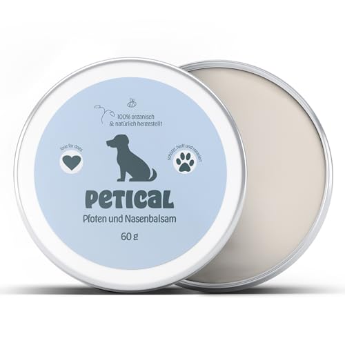 Petical Pfoten und Nasenbalsam für Hunde I natürlich, pflegendes Balsam für gesunde Pfoten & Nase, Pfotenpflege Hundepfoten-Balsam Pfotenbalsam Paw Cleaner Salbe Creme von Petical