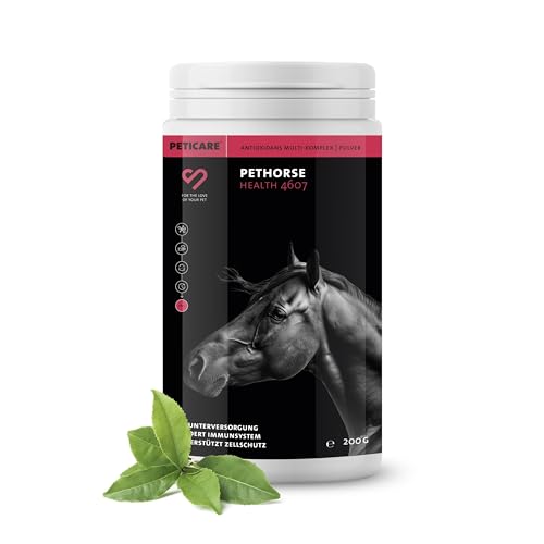 Peticare Antioxidantien-Boost für Pferde | Unterstützung bei Zellschäden & Immunstärkung, Anstrengung | Mit natürlichen Inhaltsstoffen | bei oxidativem Stress | petHorse Health 4607 von Peticare