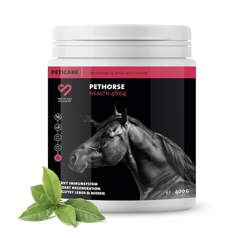 Peticare Detox-Mix Pulver für Pferde | Unterstützt Leber & Nieren, Darmfunktion | Natürliche Entgiftung für Pferde & Ponys | Pflanzliche Inhaltsstoffe, MSM & Vitamin B6 | petHorse Health 4604 von Peticare