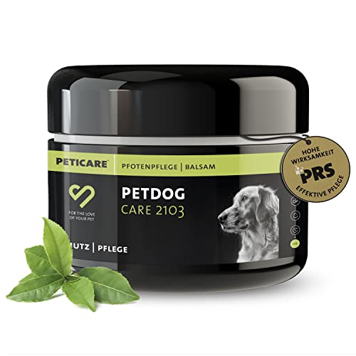 Peticare Natürlicher Pfoten-Balsam für Hunde | Pflegt & schützt rissige, verhärtete, trockene Pfoten | bei Boden-Hitze, Streusalz | einzigartiges PRS® System für Lange Wirkung – petDog Care 2103 von Peticare