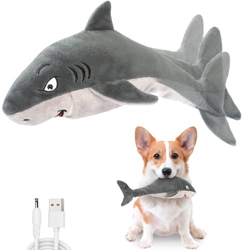 Interaktives Hundespielzeug für kleine/mittelgroße Hunde, Schlappfisch-Hundespielzeug, interaktiv, bewegungsaktiviertes Welpenspielzeug, langlebiges Flopping-Fisch-Katzenspielzeug, wiederaufladbar von Petiepaw