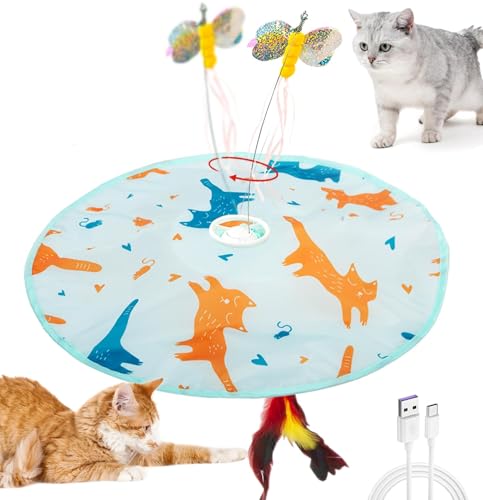 Petiepaw 2-in-1 Katzenspielzeug, interaktives für Innenräume, wiederaufladbar, bewegungsaktiviert, automatisches Katzenjagd/beweglicher Schmetterling/Feder-Kätzchen-Spielzeug Petiepaw 2-in-1 Katzenspielzeug, interaktives für Innenräume, wiederaufladbar, bewegungsaktiviert, automatisches Katzenjagd/beweglicher Schmetterling/Feder-Kätzchen-Spielzeug von Petiepaw