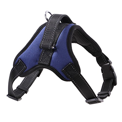 Cliont No-Pull Padded Adjustable Dog Training Walking Harness Vest For Medium Large Dogs Dark Blue M von Peting