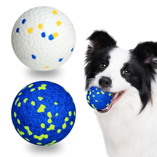 Petinstinct 2 Stück Hundebälle, unzerstörbares Hundespielzeug für aggressive Kauer, federnde Tennisbälle für Hunde, langlebiges interaktives schwimmendes Apportierspielzeug, Blau Petinstinct 2 Stück Hundebälle, unzerstörbares Hundespielzeug für aggressive Kauer, federnde Tennisbälle für Hunde, langlebiges interaktives schwimmendes Apportierspielzeug, Blau von Petinstinct