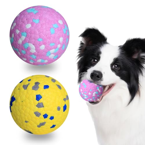 Petinstinct 2 Stück Hundebälle, unzerstörbares Hundespielzeug für aggressive Kauer, federnde Tennisbälle für Hunde, langlebiges interaktives schwimmendes Apportierspielzeug, Rosa Petinstinct 2 Stück Hundebälle, unzerstörbares Hundespielzeug für aggressive Kauer, federnde Tennisbälle für Hunde, langlebiges interaktives schwimmendes Apportierspielzeug, Rosa von Petinstinct