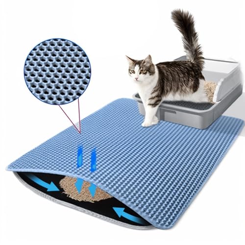 Petinstinct Katzenklo Matte, 60x45cm Große Katzenstreu Matte, Doppelschichtiger Entwurf der Bienenwabe Matte, Wasserdicht und Langlebig, Katzentoilette Unterleger, Lila Petinstinct Katzenklo Matte, 60x45cm Große Katzenstreu Matte, Doppelschichtiger Entwurf der Bienenwabe Matte, Wasserdicht und Langlebig, Katzentoilette Unterleger, Lila von Petinstinct