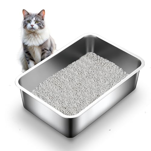 Petinstinct Katzentoilette aus Edelstahl, 45 x 35 x 15 cm Petinstinct Katzentoilette aus Edelstahl, 45 x 35 x 15 cm von Petinstinct