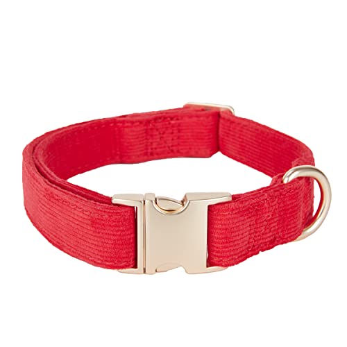 Petiry Cord-Hundehalsband, super weich und zuverlässig für große Hunde (rot, groß: 40,6–63,5 cm) von Petiry